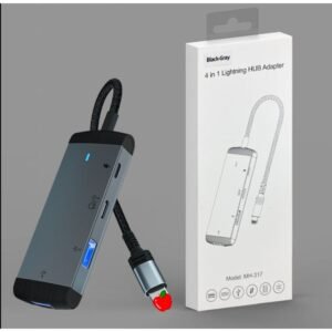 BLACK GRAY 4in1 ادابتر ايفون